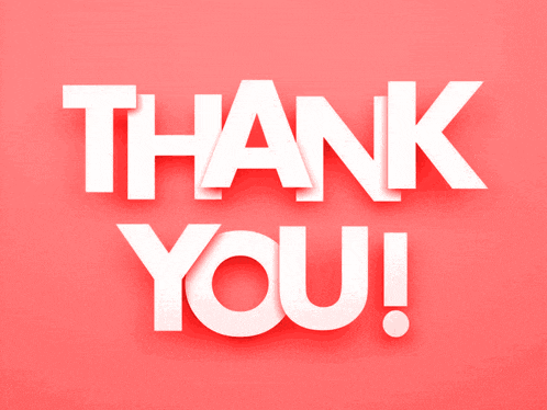 the word thank you is written in white on a blue background