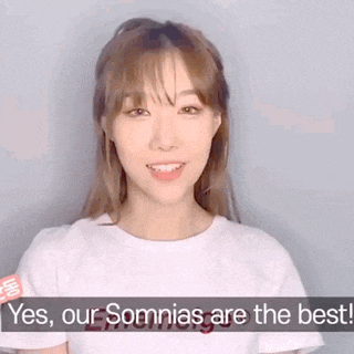 a woman says " yes our somnias are the best " in a video
