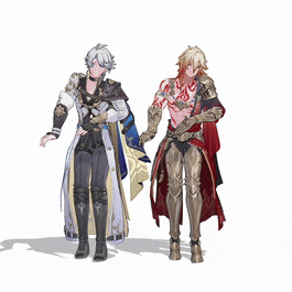 a couple of cartoon characters standing next to each other