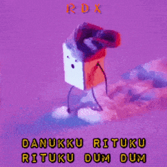 a purple background with danukku rituku dum dum written in yellow