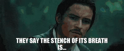 Pirates Of The Caribbean The Stench Of Its Breath GIF - Pirates Of The Caribbean The Stench Of Its Breath Will Turner GIFs