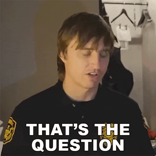 a man says that 's the question in front of a hanger
