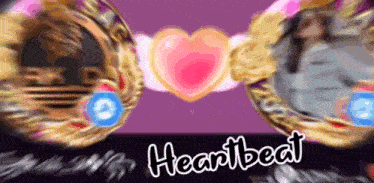 a purple background with a heart and the words heartbeat on it