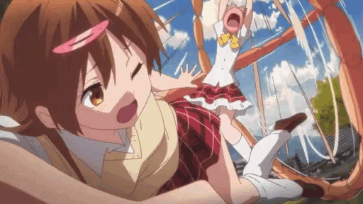 a girl with a pink ring on her head is laying on a man 's lap