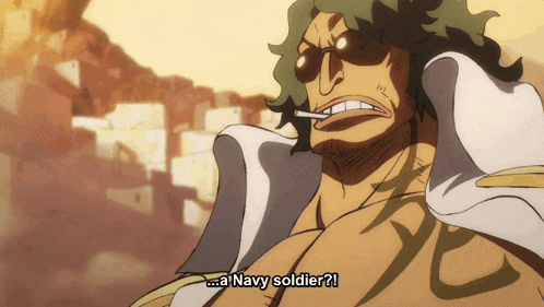 a cartoon character says a navy soldier