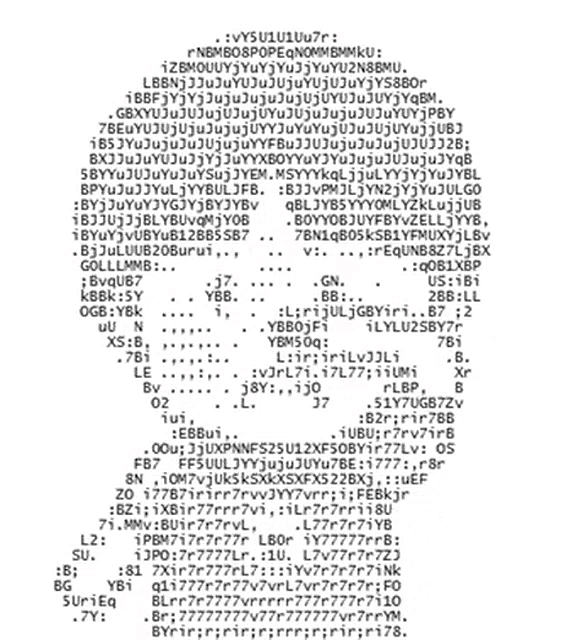 a computer screen with a lot of numbers and letters on it