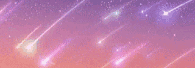 a bunch of shooting stars are falling from the sky .