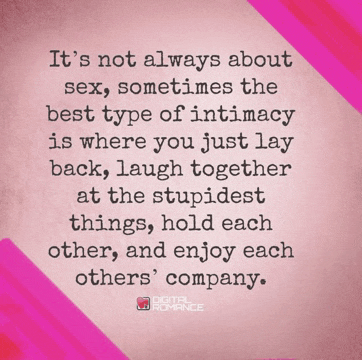 a quote from digital romance that says " it 's not always about sex "