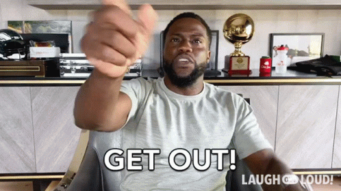 Get Out Kevin Hart GIF - Get Out Kevin Hart Laugh Out Loud GIFs