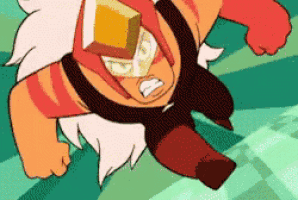 a cartoon character is flying through the air while wearing a helmet and a mask .
