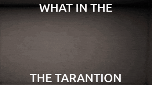 a person holding a gun with the words what in the taranton below them