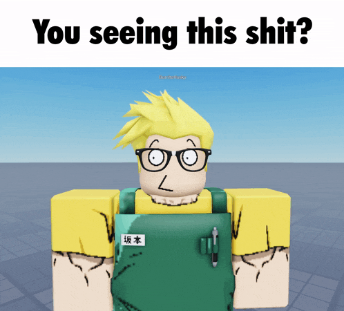 a cartoon character with glasses and the words you seeing this shit on the bottom
