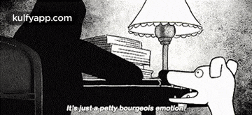 a black and white cartoon of a person sitting on a couch holding a lamp