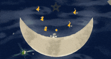 a drawing of a crescent moon with a star above it