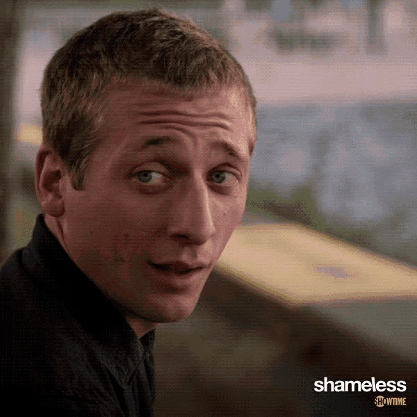 a close up of a man 's face with the words shameless showtime on the bottom