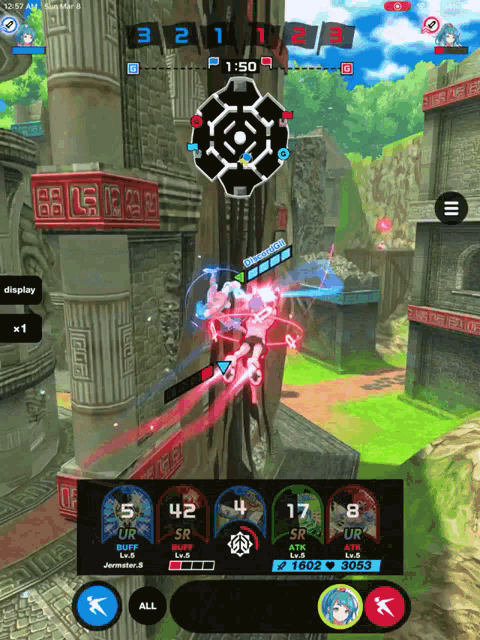 a screenshot of a video game shows the numbers 3 2 and 1