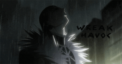 a black and white drawing of a person with the words weak havoc written below them