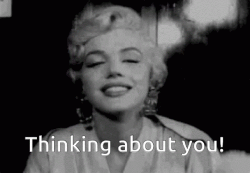 Thinking About You Marilyn Monroe GIF - Thinking About You Marilyn Monroe Blow Kiss GIFs