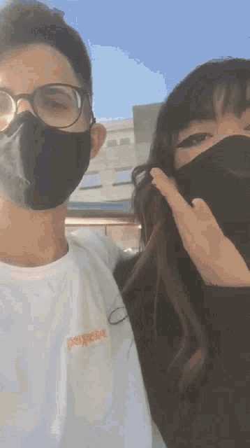 Couple Face Mask GIF - Couple Face Mask Selfie GIFs