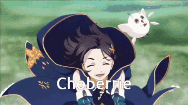 a picture of a girl with the name choberrie on the bottom