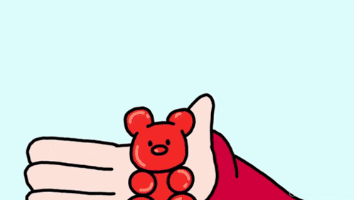 a black and white drawing of a bear with a surprised look on his face