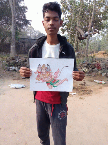 Hanuman Ji Photo Drawing GIF - Hanuman Ji Photo Drawing Painting GIFs
