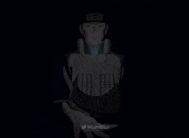 a cartoon of a man with a necklace that says ' kunblu ' on the bottom right