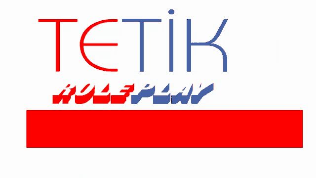 a red white and blue logo with the word tetik