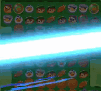 a video game with a blue light coming out of the bottom right corner