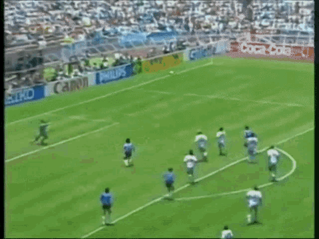 a soccer game is being played on a field with advertisements for seiko and bata