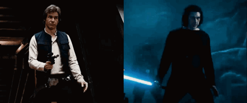 Han Solo Ben Solo GIF - Han Solo Ben Solo Han And Ben Parallel GIFs
