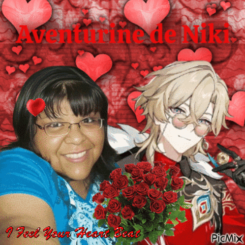 a picture of a girl and a man with the words " i feel your heart beat "