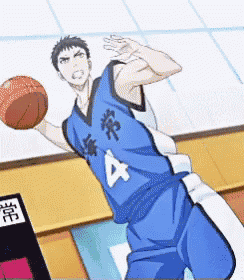 a man in a blue jersey with the letter a on it