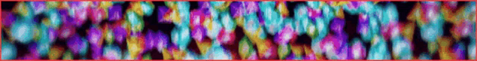 a colorful background with a red border and a purple border