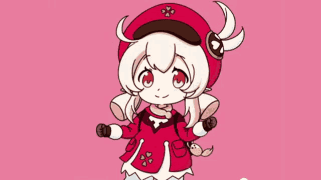 a cartoon drawing of a girl in a red hat