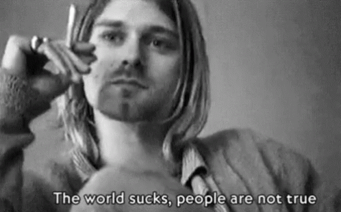 Kurt Cobain The World Sucks GIF - Kurt Cobain The World Sucks GIFs
