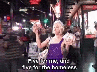 Five For Me Homeless GIF - Five For Me Homeless Selling GIFs