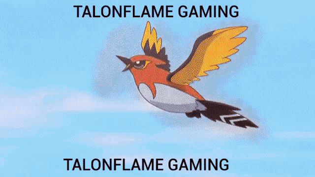 a picture of a fireball with talonflame gaming written on it