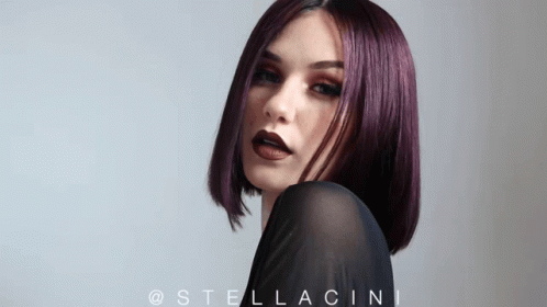 Stella Cini Beautiful Girl GIF - Stella Cini Beautiful Girl Violet Hair GIFs