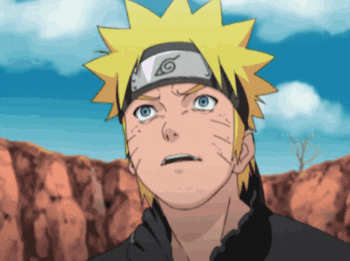 a close up of a cartoon character with a headband that says naruto