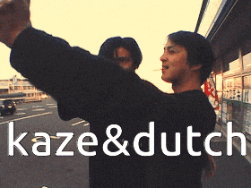 a poster for kaze & dutch features two men