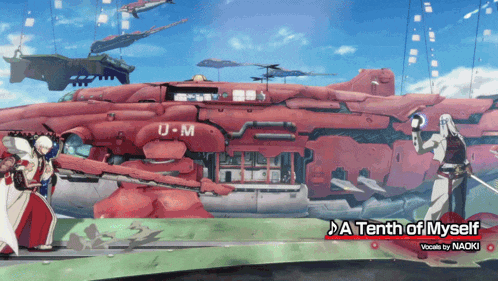 a video game called a tenth of myself is being played on the screen