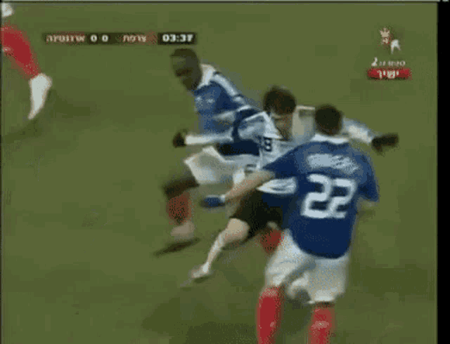 a soccer player with the number 22 on their jersey