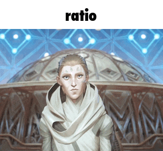 a man with a scarf around his neck is standing in front of a dome with the word ratio below him