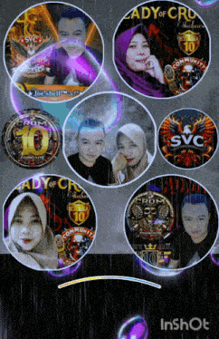 a group of circles with one that says lady of cro on it