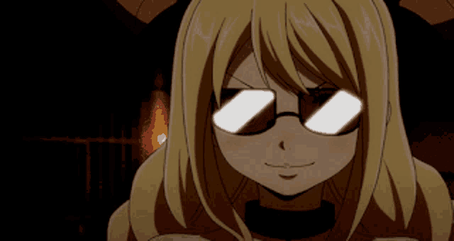 a close up of a girl wearing glasses and a choker