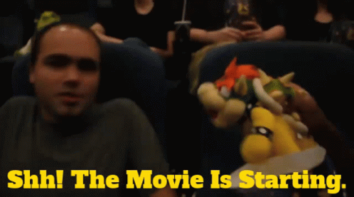 Sml Bowser GIF - Sml Bowser Shh The Movie Is Starting GIFs