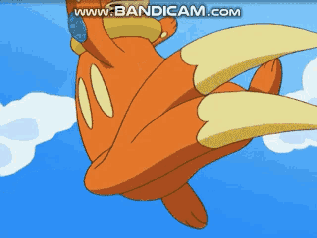 a cartoon character is flying through the air and the website www.bandicam.com is visible in the corner