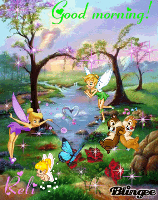 Good Morning Tinker Bell GIF - Good Morning Tinker Bell Chip And Dale GIFs