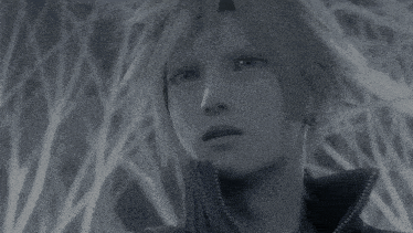 a black and white image of a person with a turtleneck